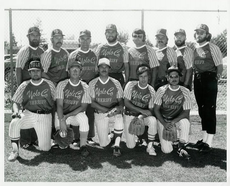 1976 Yolo County Sheriff's Office softball team.