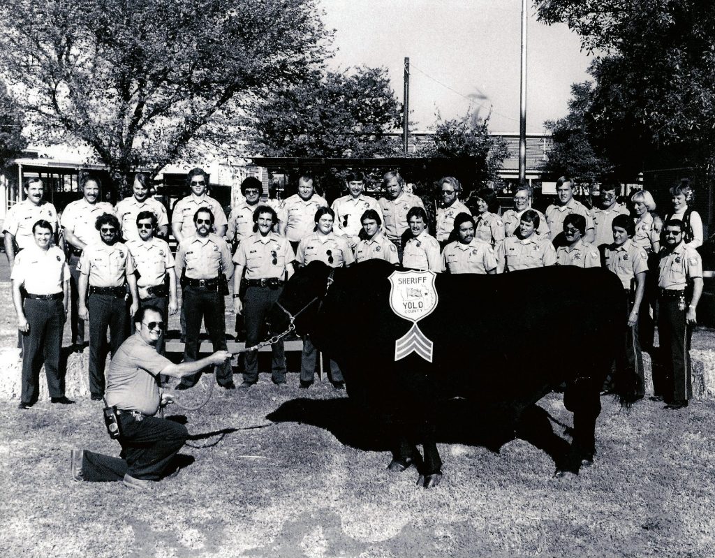 Picture of 1981 Yolo County Fair Security Detail at the fairgrounds.